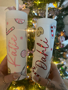 Candy canes and cookies skinny tumbler!