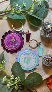 Smart Business Keyrings Cirle Edge (Pastel / Effect colours only)