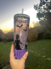 Load image into Gallery viewer, Wednesday snowglobe tumbler
