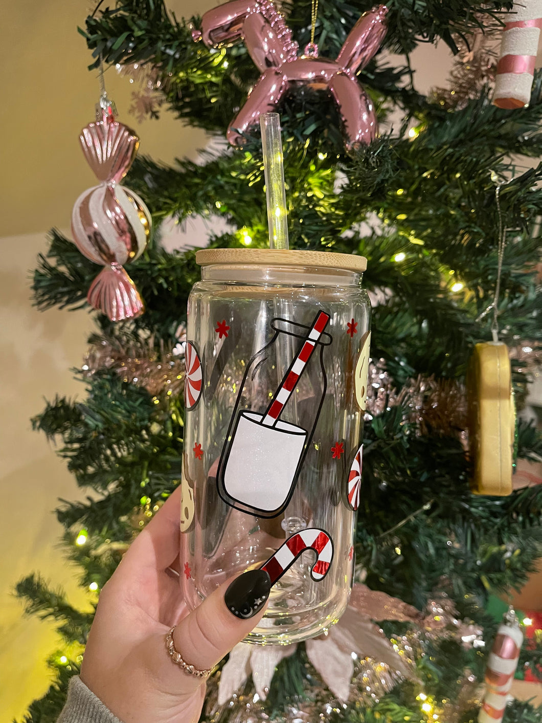 Milk and cookies glass