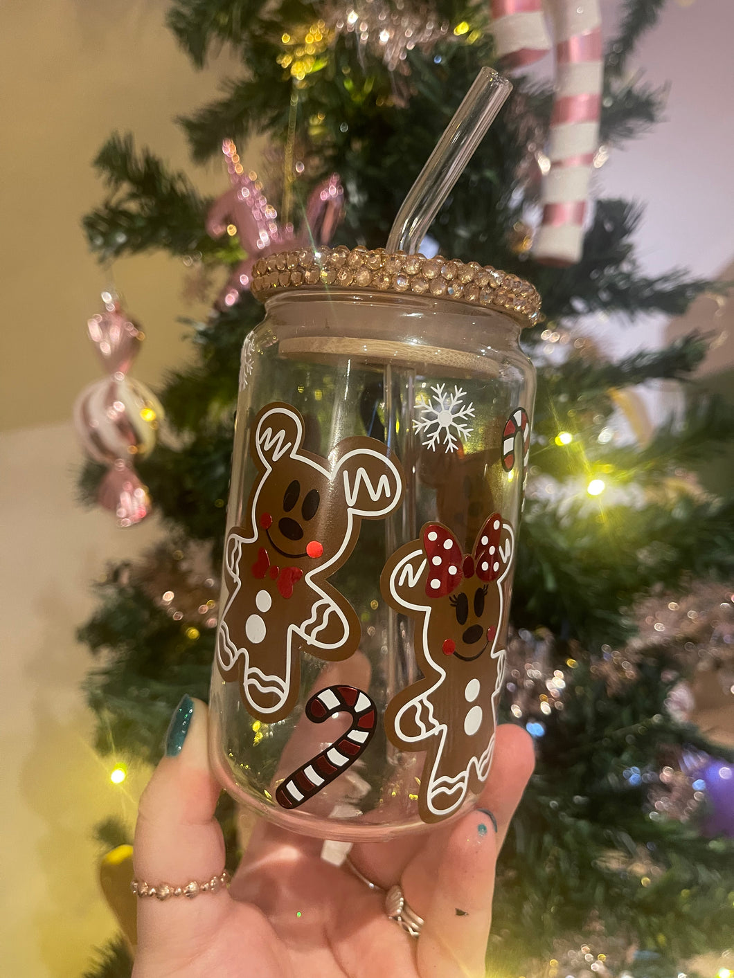 Mickey gingerbread glass