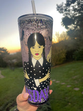 Load image into Gallery viewer, Wednesday snowglobe tumbler
